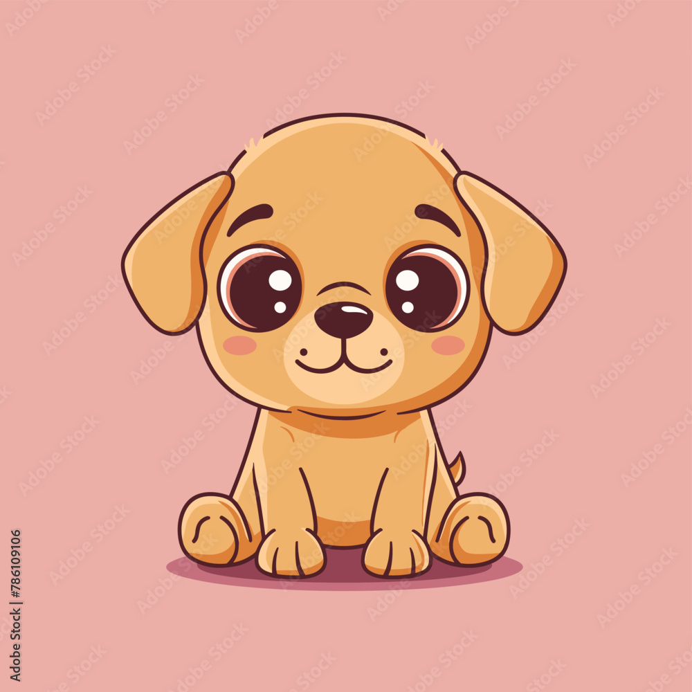 Cute adorable happy dog puppy cartoon illustration Cute adorable happy dog puppy cartoon illustration
