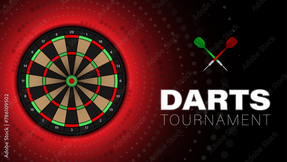 custom made wallpaper toronto digitalDarts tournament, dart throwing board with arrows, vector illustration