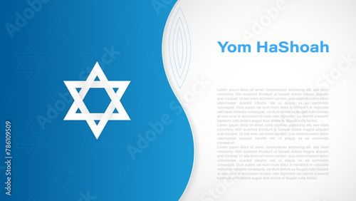 Yom HaShoah, Holocaust Remembrance Day, vector illustration