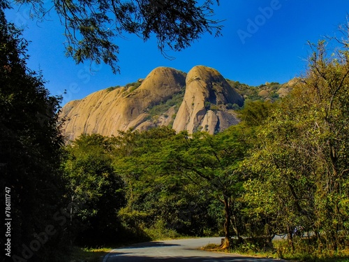 Savandurga Hill in Ramnagar Karnataka photo