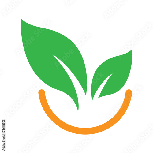 fresh and healthy vegetarian food logo design