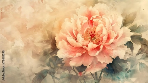 background with peony