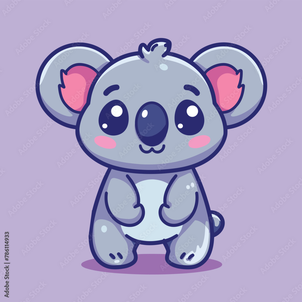 Adorable koala cartoon character illustration flat vector animal mascot design Adorable koala cartoon character illustration flat vector animal mascot design
