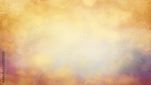 Abstract yellow expressive background, golden postcard in watercolor style