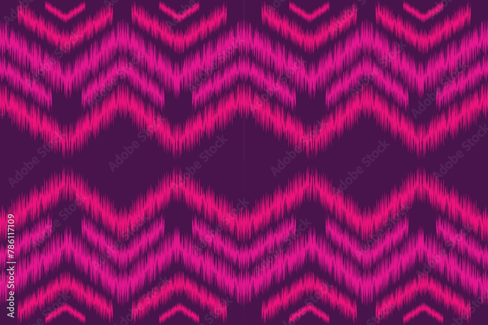 fabric ikat seamless pattern geometric ethnic traditional embroidery style.Design for background,carpet,mat,sarong,clothing,Vector illustration.