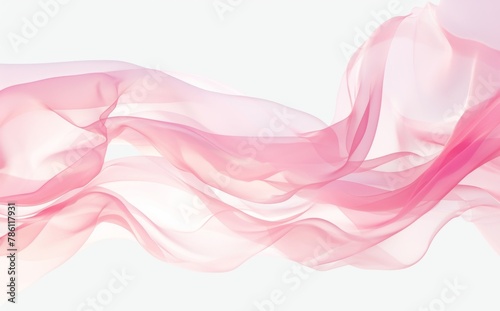 Ethereal Pink Silk Fabric Flowing in 3D Rendering