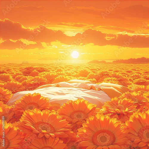 sunset on the beach