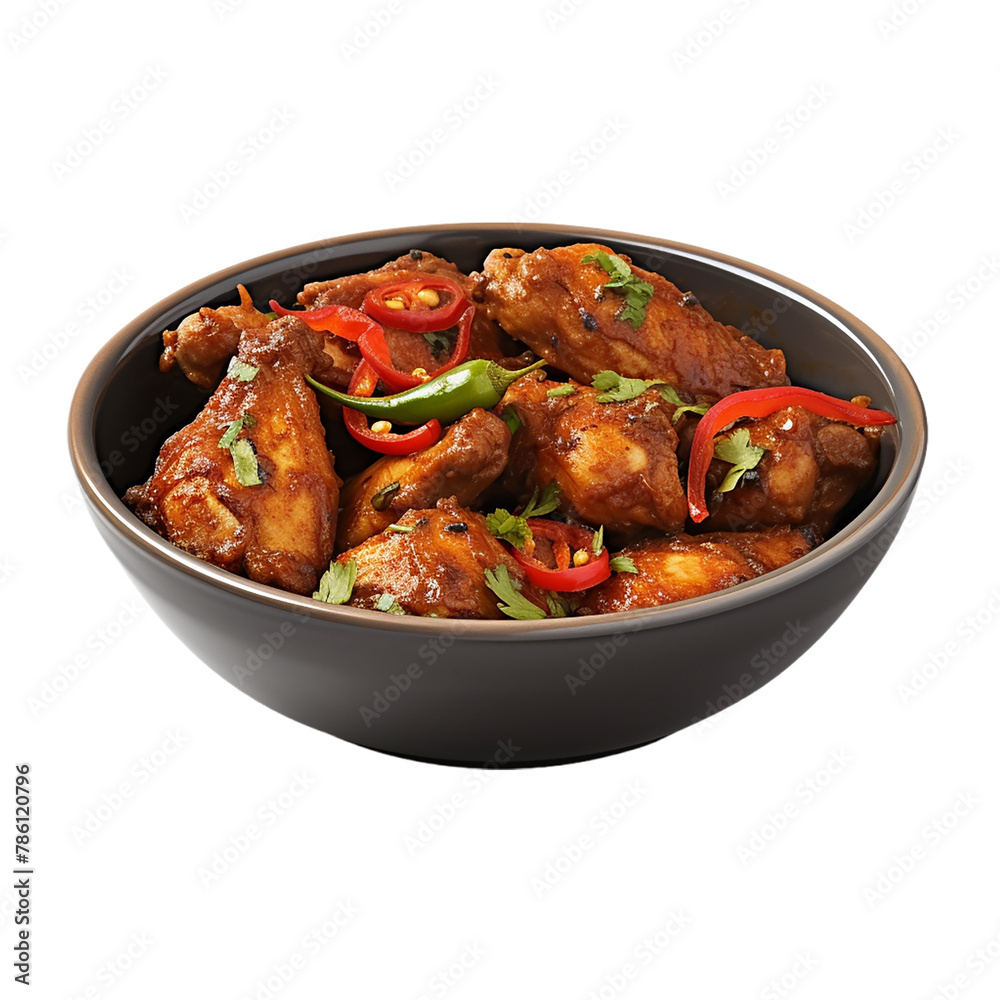 chicken curry with rice and vegetables