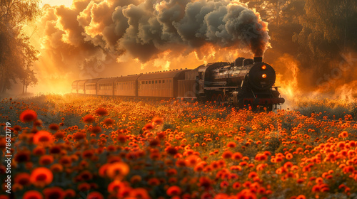 The steam train travels through impressive landscapes that awaken the desire to travel