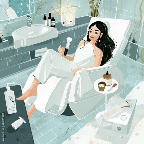 woman in bathroom