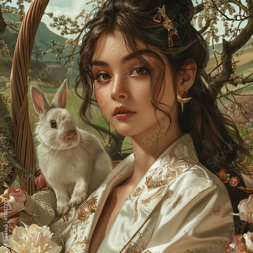 person with a cat