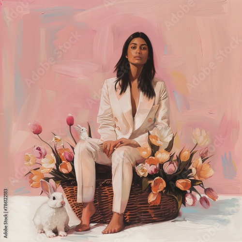 girl with a dog