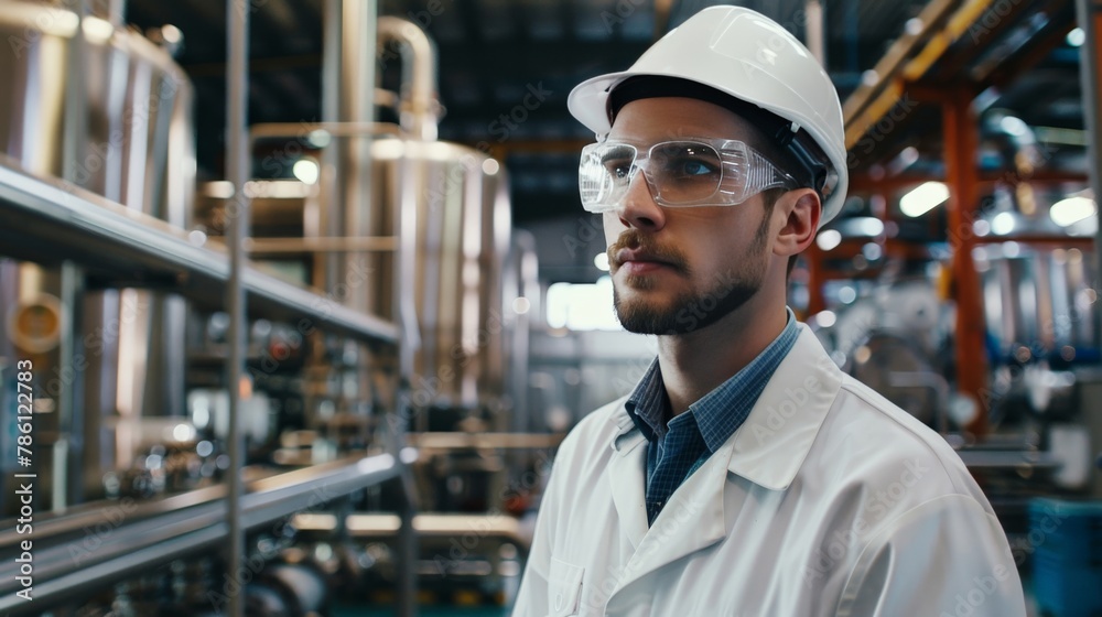 Industrial engineer overseeing production operations