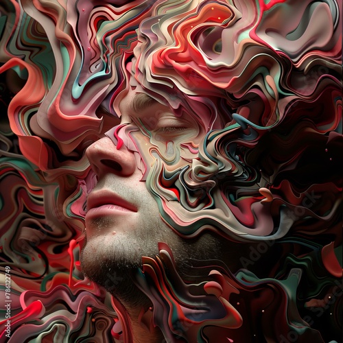 face of a person with painted face