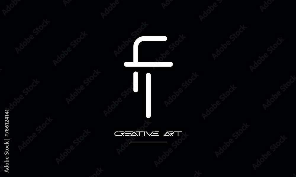 FT, TF, F, T abstract letters logo monogram FT, TF, F, T abstract letters logo monogram