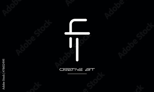 FT, TF, F, T abstract letters logo monogram