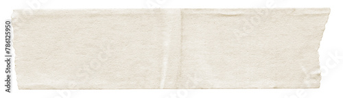 Textured White Washi Tape Strips. Scrapbooking Masking Tape Piece on Transparent Background photo