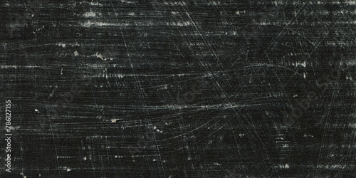 Distressed Black Grunge Paper Texture. Dark Scratched Aged Background