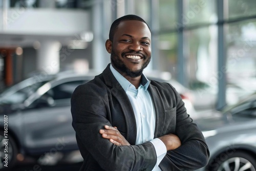 African American insurance agent hand offering car drive concept