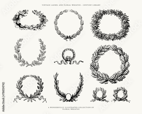 Decorative Laurel Wreath Design Assets