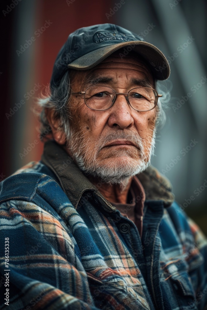 Older Man in Hat and Glasses Older Man in Hat and Glasses