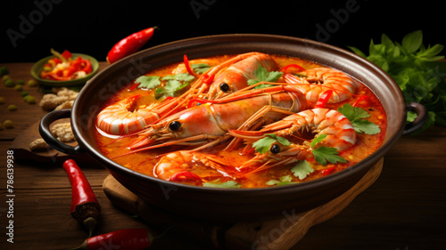 Tom Yum Goong, Spicy Soup with Shrimps