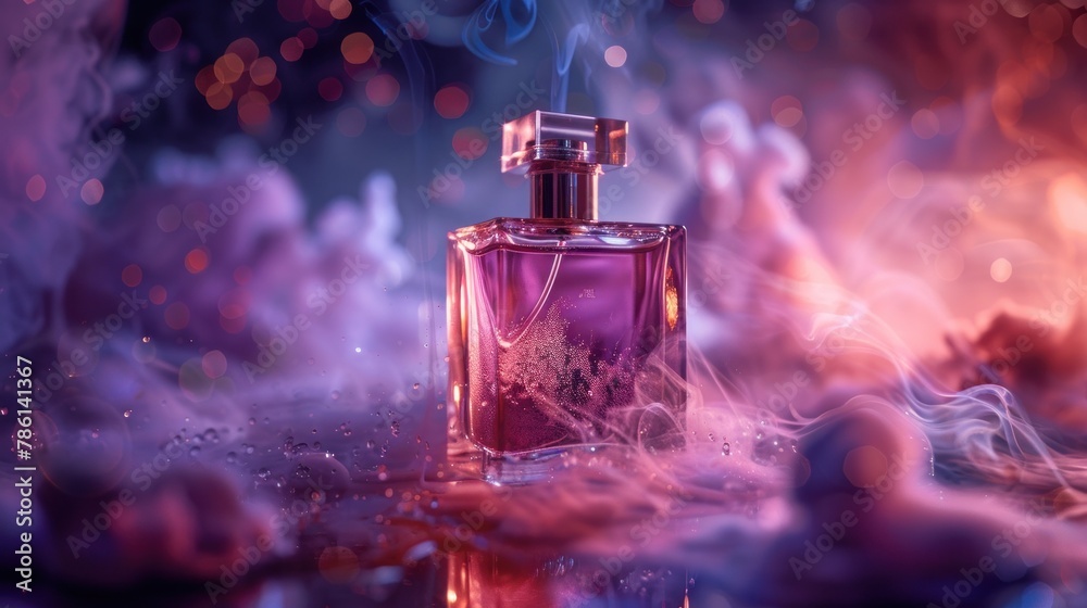Luxurious Perfume Bottle on Table Luxurious Perfume Bottle on Table