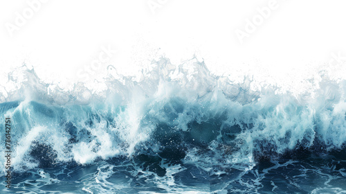 ocean waves isolated on transparent background