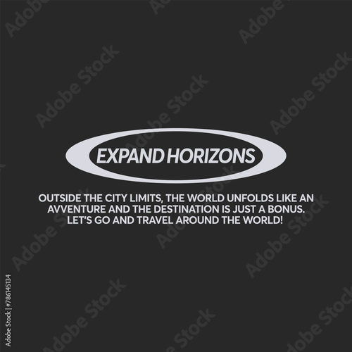 Expand horizons. Print artwork design.