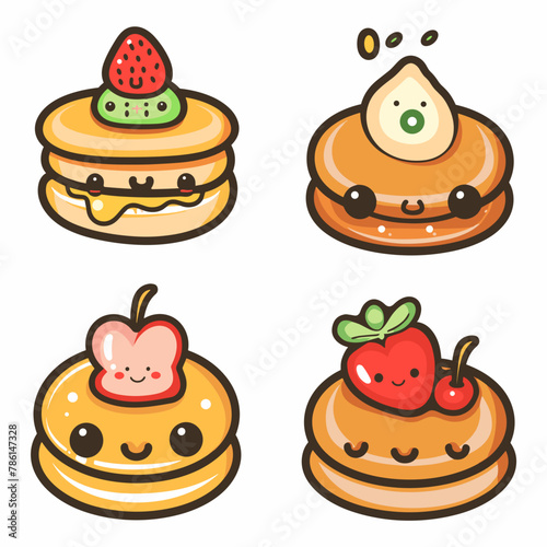 Adorable Kawaii Pancakes Set