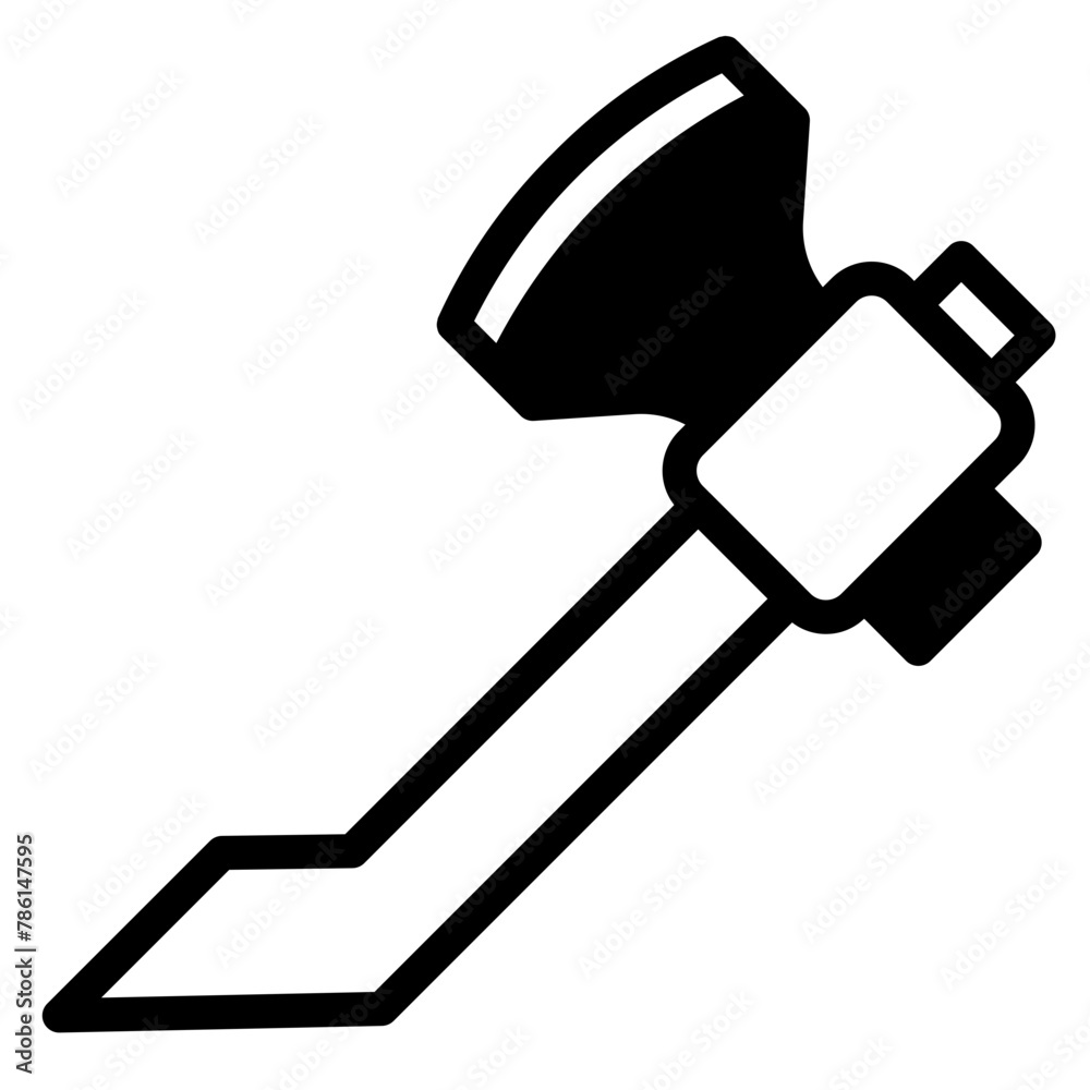 Hammer icon vector sign isolated on white background. Simple vector illustration for graphic and web design.