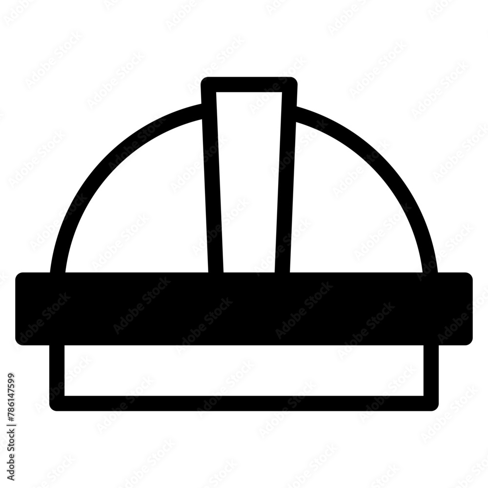 Construction Helmet icon. Vector illustration isolated on white background