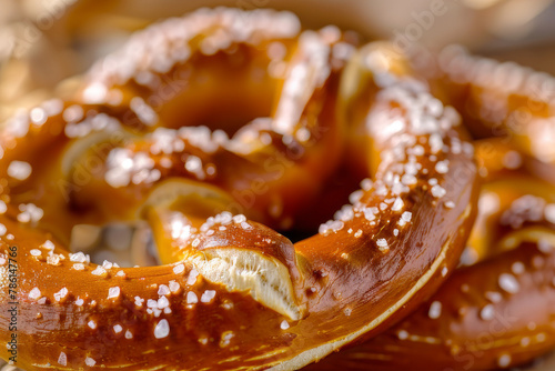 Wallpaper Mural A classic soft pretzel with a golden brown crust - Generative AI Torontodigital.ca