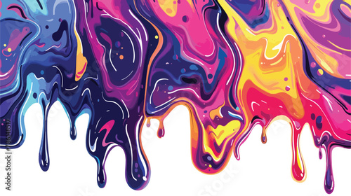 Abstract drip background art in illustration space geo