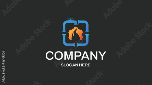 Plumbing and HVAC logo design