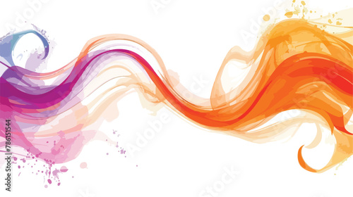 Abstract Swirling Background flat vector isolated on white