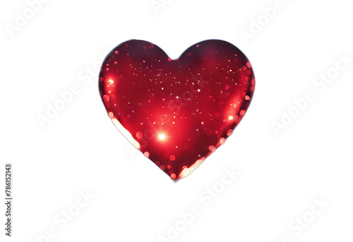 red heart on white background