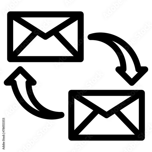 messages transfer icon, simple vector design