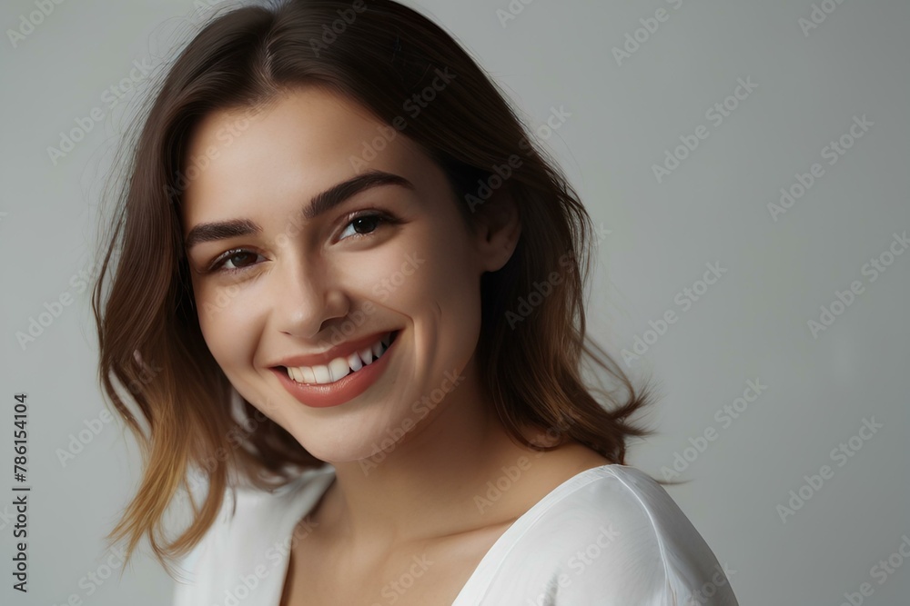 a smiling woman a smiling woman