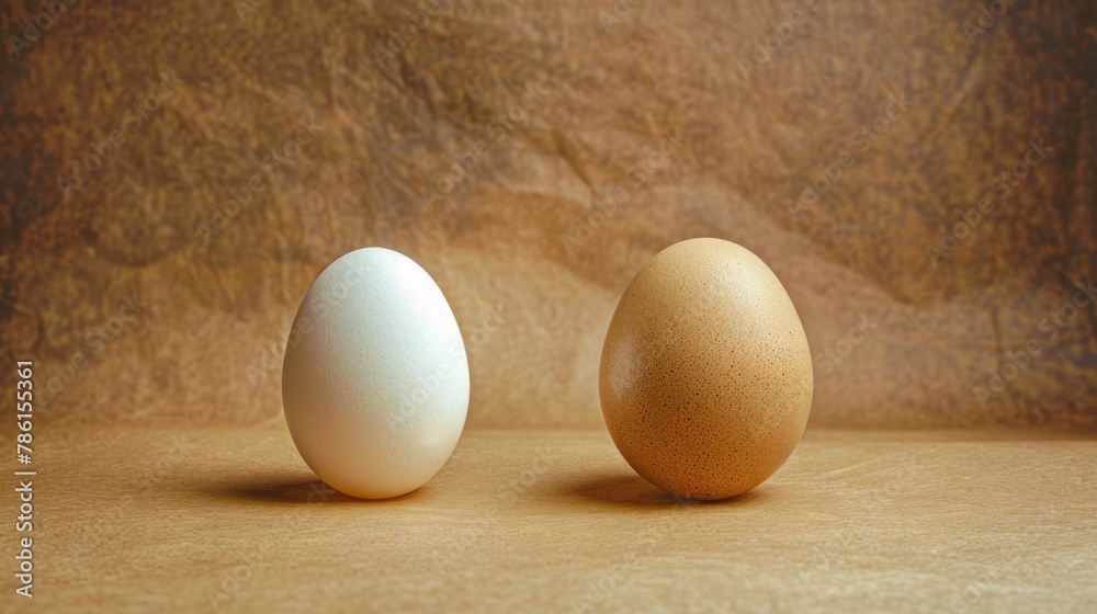 The concept of competition is illustrated by a leadership tussle between two opponents (eggs).
