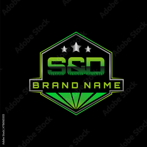 Foto S and D initial letter lawncare logo design