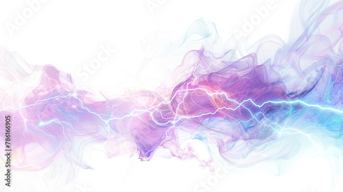 pastel fantasy lightning spark on white background
