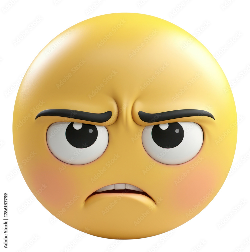 PNG Sad emoji face toy white background PNG Sad emoji face toy white background