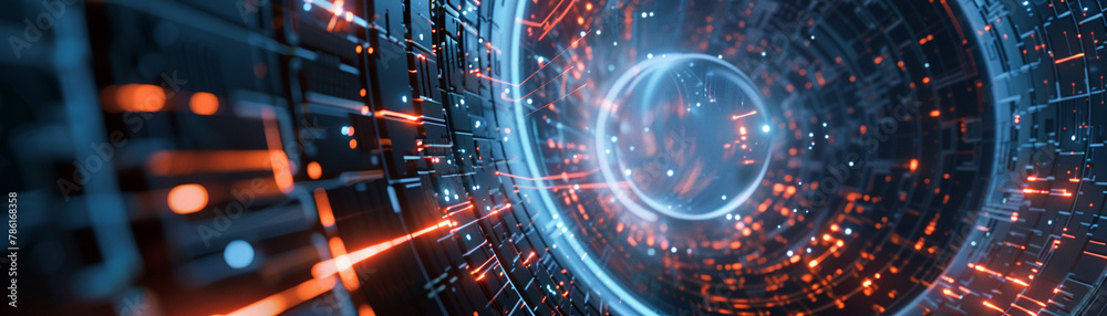 Obraz premium a futuristic world where stunning backdrops seamlessly with the latest technological advancements Allow your imagination to run wild and a visually striking narrative endless possibilities