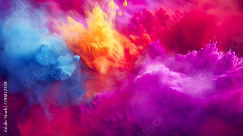 Colourful smoke background, art, magic explosion 