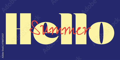 Hello Summer Sale specail lettering typography for season offer banners, social media, website banner, packaging box, vector design element for marketing posters and artworks