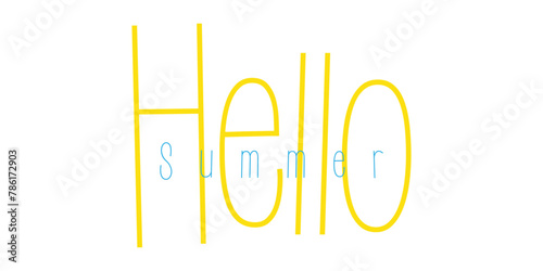 Hello Summer Sale specail lettering typography for season offer banners, social media, website banner, packaging box, vector design element for marketing posters and artworks