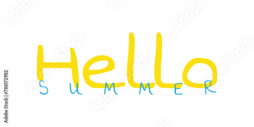 Hello Summer Sale specail lettering typography for season offer banners, social media, website banner, packaging box, vector design element for marketing posters and artworks