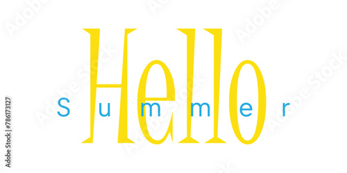 Hello Summer Sale specail lettering typography for season offer banners, social media, website banner, packaging box, vector design element for marketing posters and artworks