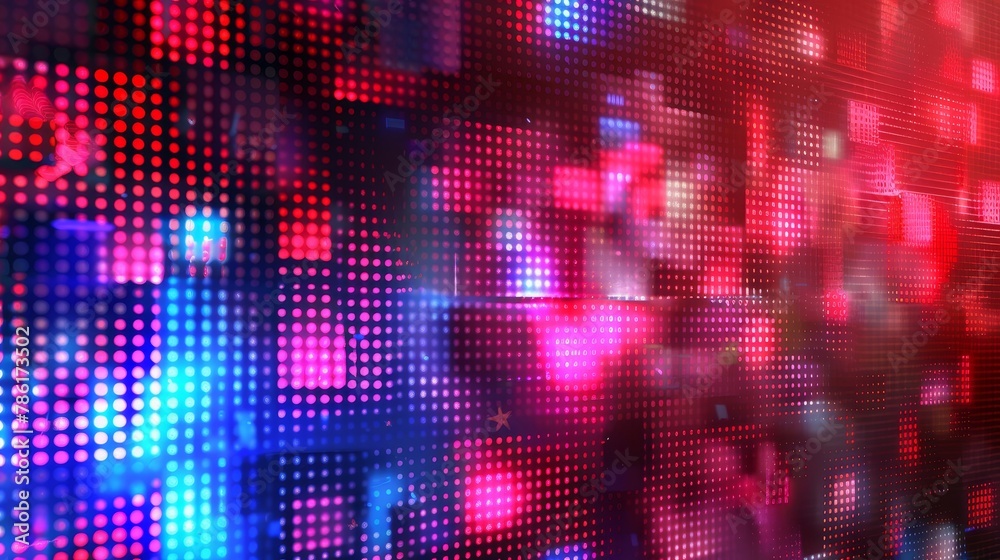 A spectacular led light screen background for a concert or show. Board ...